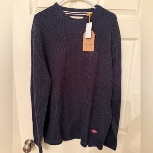ORIGINAL WEATHERPROOF VINTAGE NWT NAVY BLUE CABLEKNIT MENS SWEATER SZ XL 💙